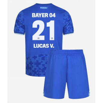 Billige Fotballdrakt Bayer Leverkusen Lucas Vazquez #21 Replika Tredjedraktsett Barn 2025-26 Kortermet (med bukser)